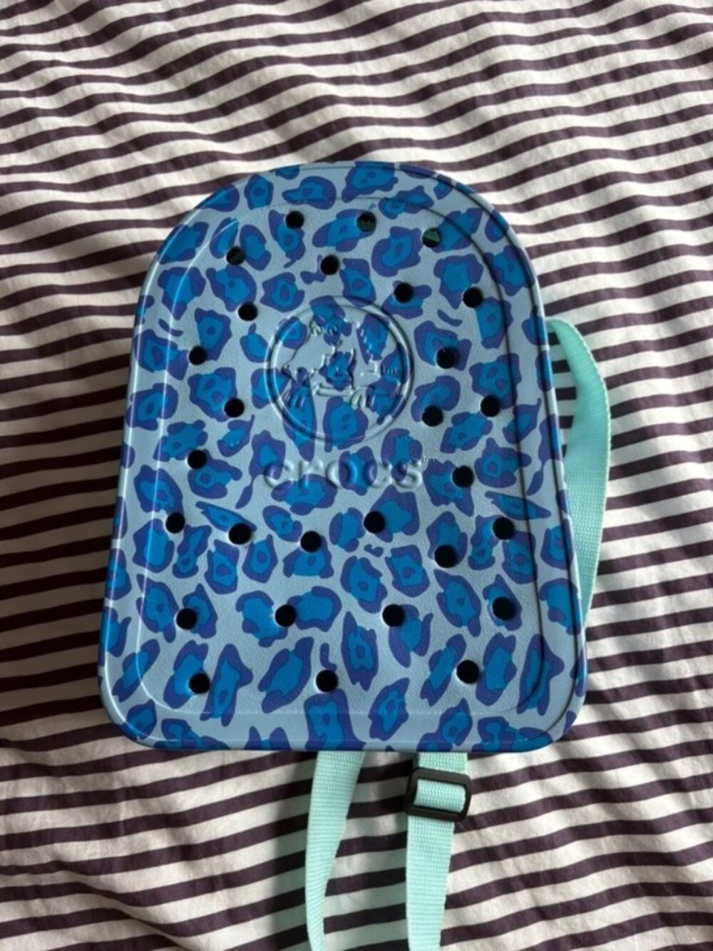 Croc Leopard Print Mini Backpack
